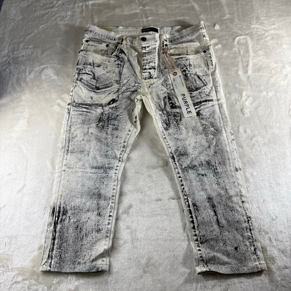 Purple Brand White X-Ray Slim Fit Capri Men's Size 33 (22" in-seam)